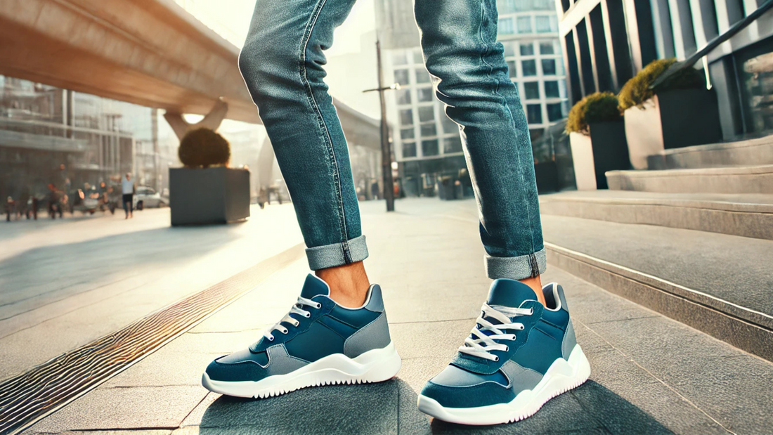 How to Style Blue Sneakers