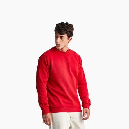 320 GSM Cotton Red Sweatshirt by Ludic